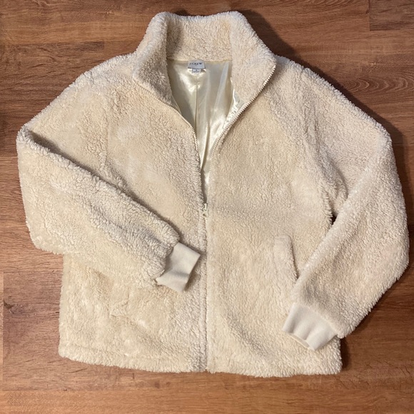 J.Crew fuzzy teddy jacket